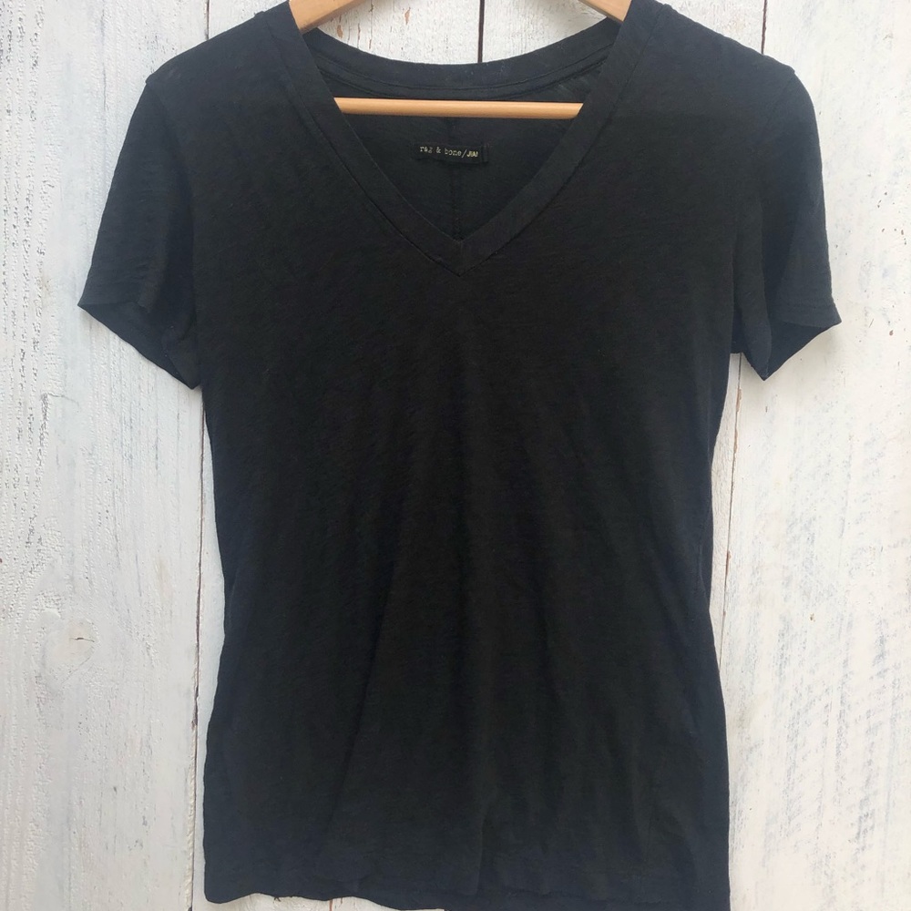 🖤xs RAG & BONE black cotton V-neck🖤